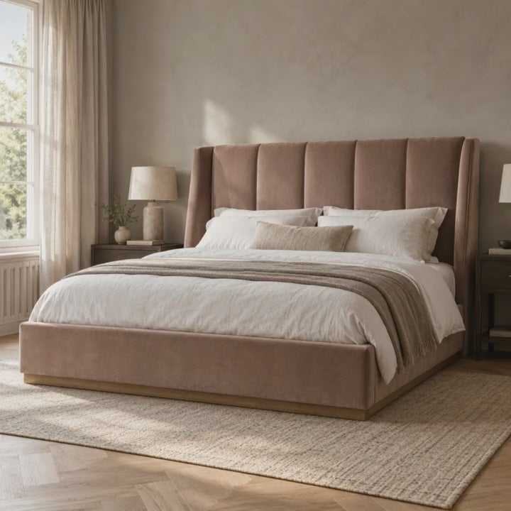 CK Living Islington upholstered bed — five-second bedroom view