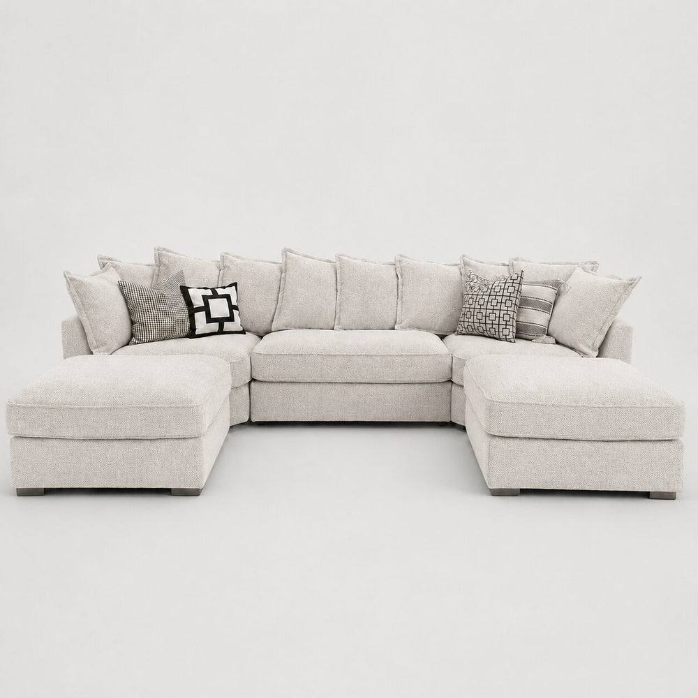 Primrose Premium U Shape Sofa in Crimsy Truffle