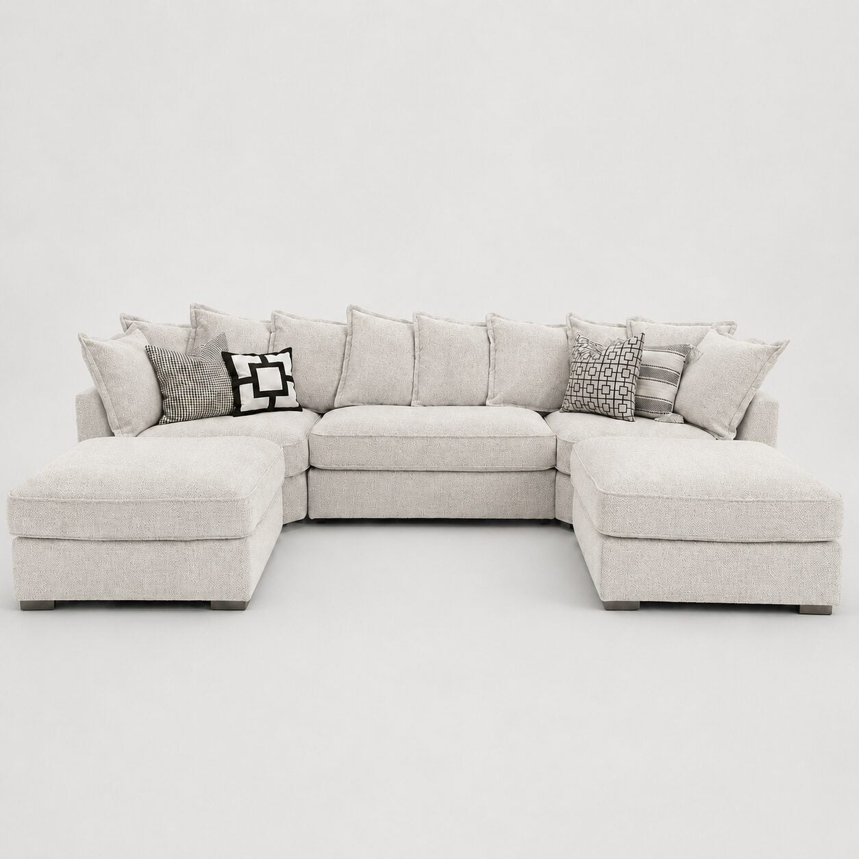 Primrose Premium U Shape Sofa in Crimsy Truffle