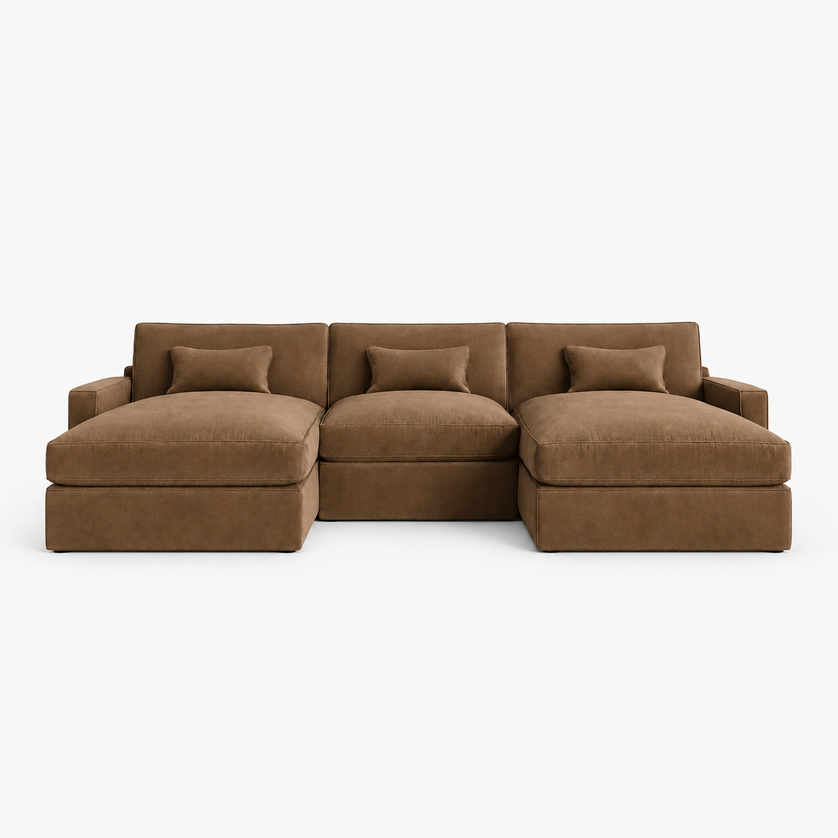 Raffaelo Large U-Shape Sofa - Champagne Mink - clean studio