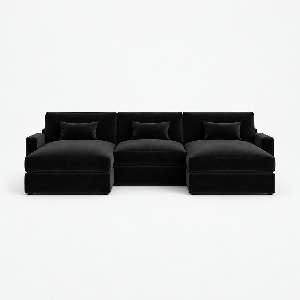 Raffaelo Large U-Shape Sofa - Midnight Noir - clean studio