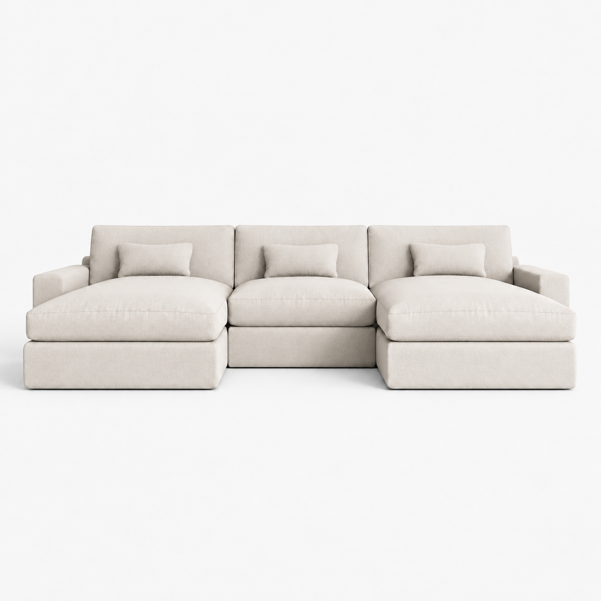 Raffaelo Large U-Shape Sofa - Vanilla Cream - clean studio