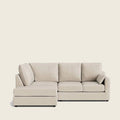Beige sectional sofa with chaise lounge, luxury living room furniture