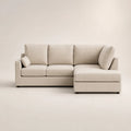 Beige sectional sofa with chaise lounge, luxury living room furniture for modern homes