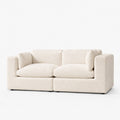Selene 2-Seater Modular Sofa — Bouclé Meringue — clean studio