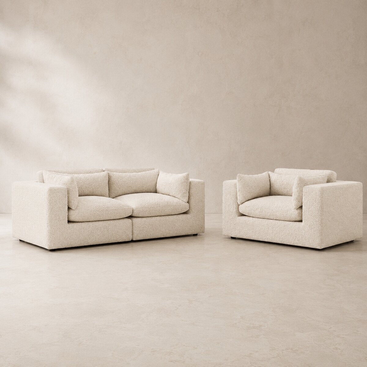 Selene 2-Seater Sofa & Love Seat Set in Meringue — CK Living
