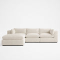 Selene 3-Seater Modular Corner Sofa — Bouclé Meringue — clean studio