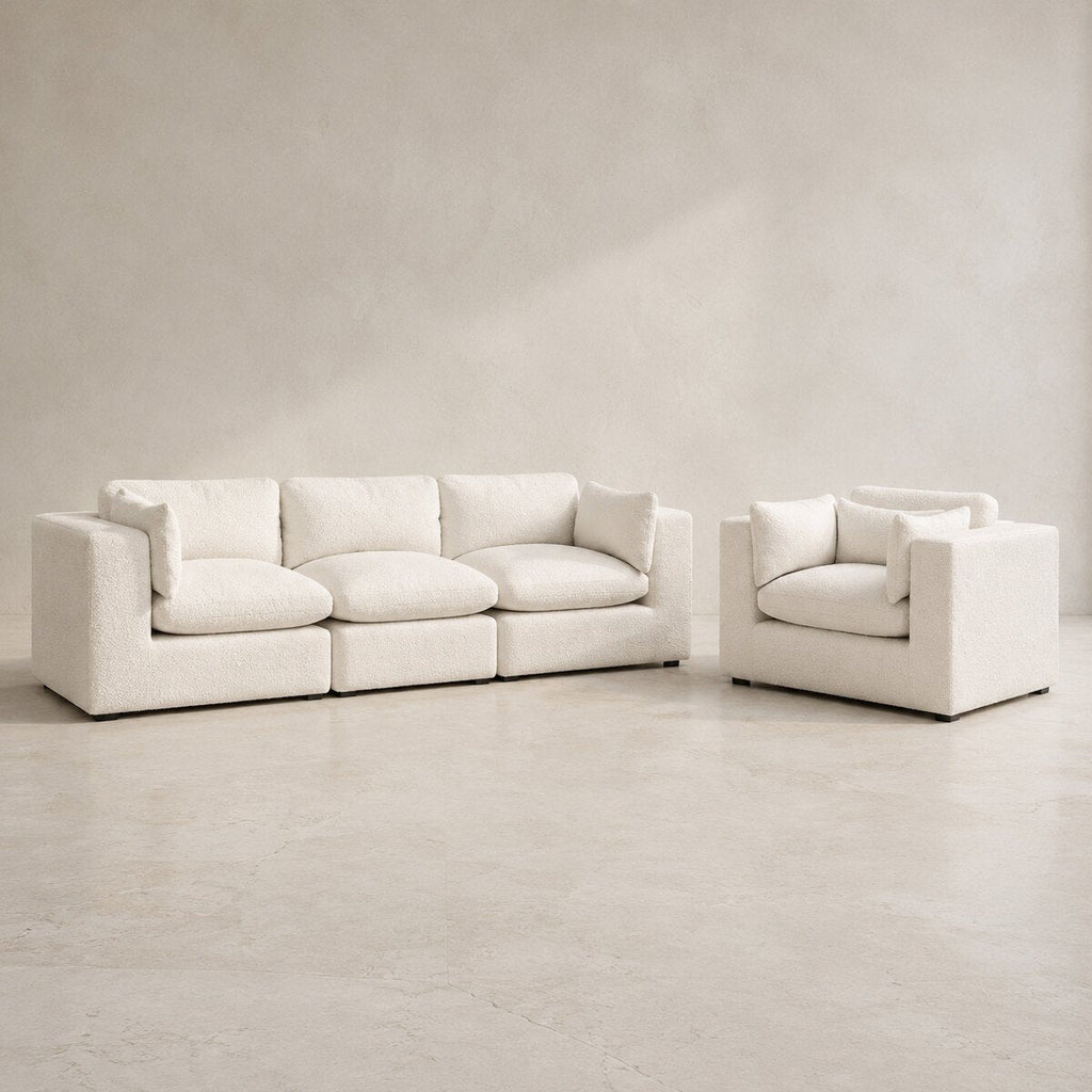 Selene 3-Seater Sofa & Love Seat Set in Meringue — CK Living