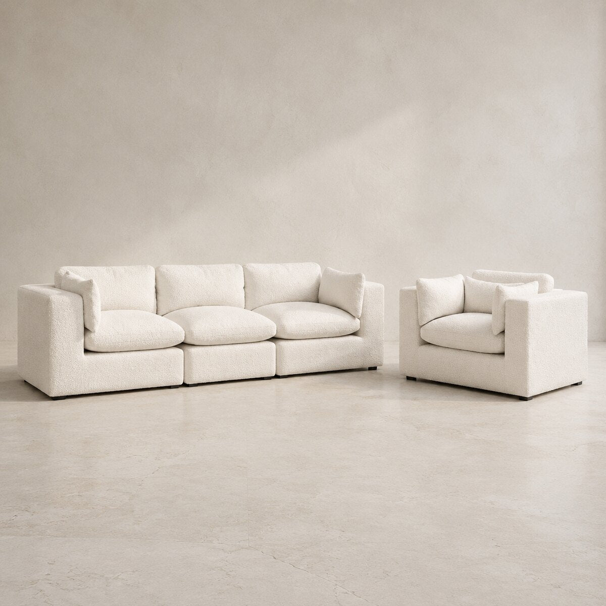 Selene 3-Seater Sofa & Love Seat Set in Meringue — CK Living