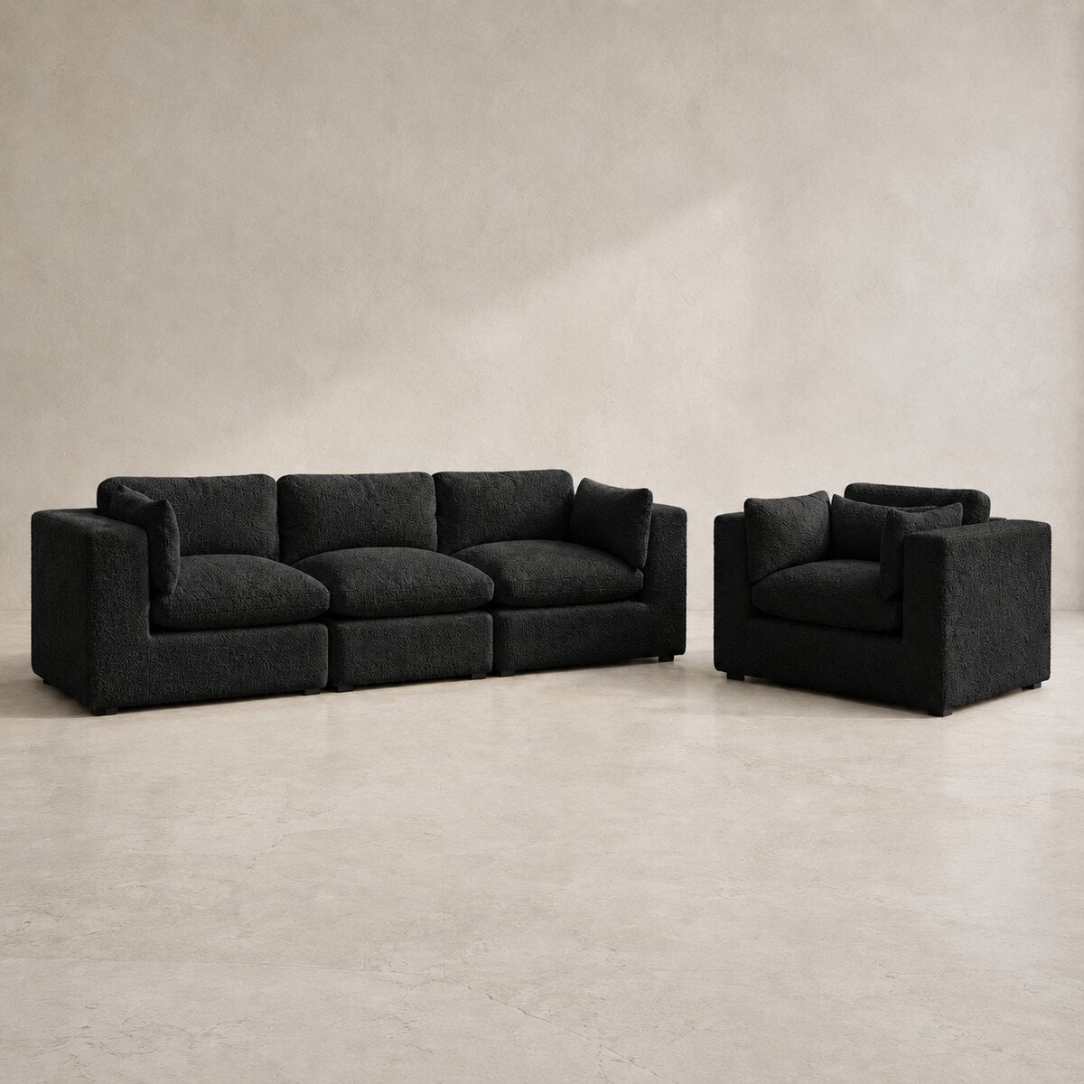 Selene 3-Seater Sofa & Love Seat Set in Midnight — CK Living
