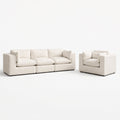 Selene 3-Seater Sofa & Love Seat Set — Bouclé Meringue — clean studio