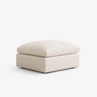 Selene Matching Footstool — Bouclé Meringue — clean studio