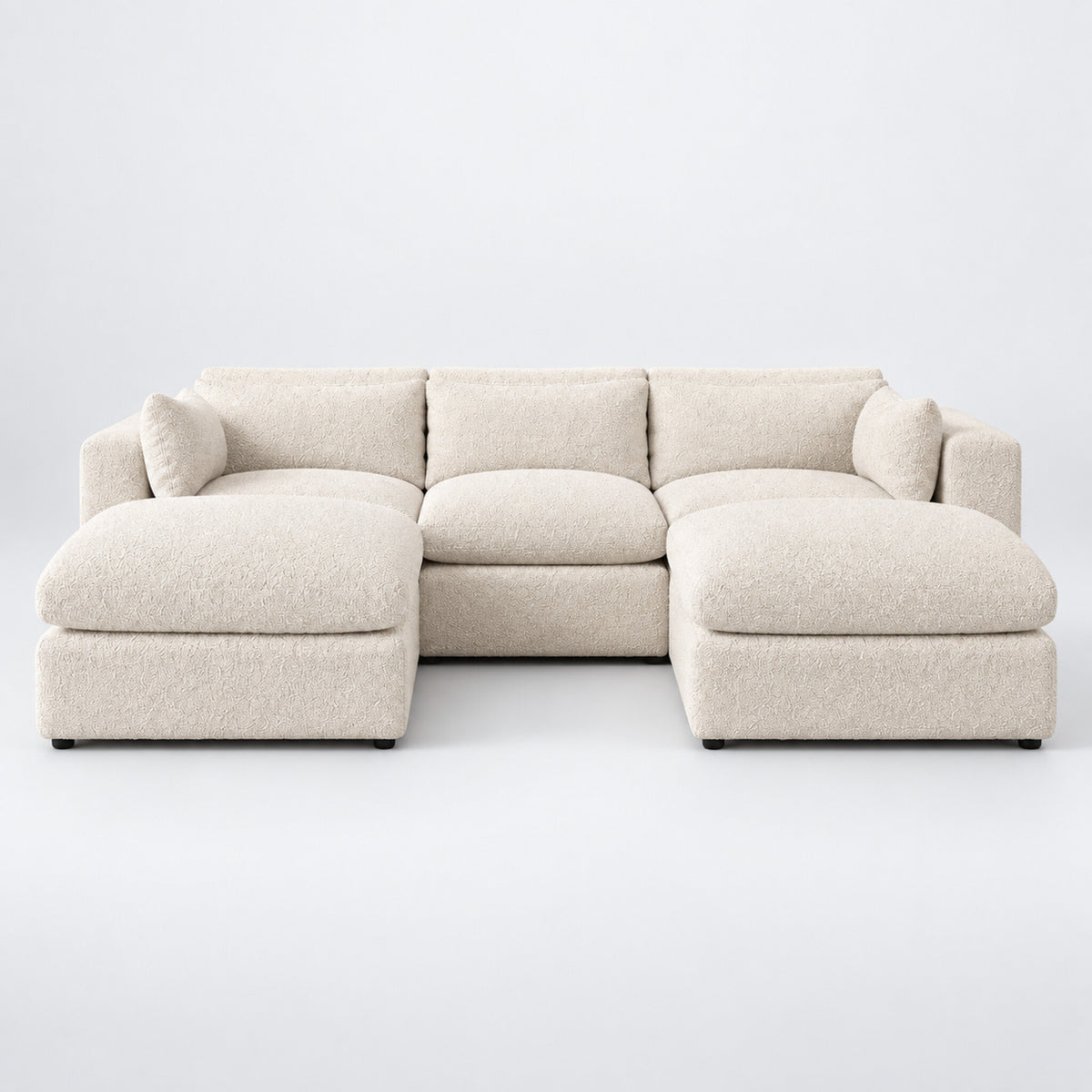 Selene U-Shape Sofa - Bouclé Meringue - clean studio