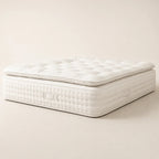 Luxury white quilted mattress with matching topper, ideal for comfortable sleep and UK delivery