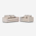 Sorel 3 & 2 Seater Sofa Set — Stone — cold light grey clean studio