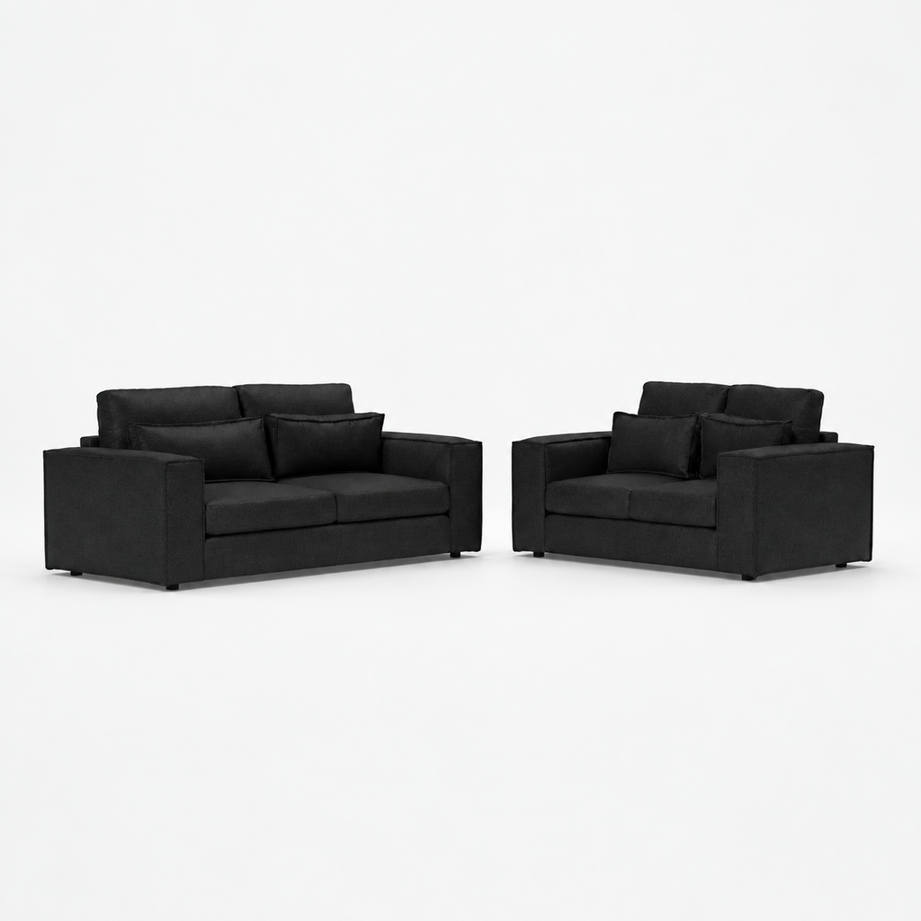 Sorel 3 & 2 Seater Sofa Set — Thunder Sky — cold light grey clean studio
