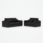 Sorel 3 & 2 Seater Sofa Set — Thunder Sky — cold light grey clean studio