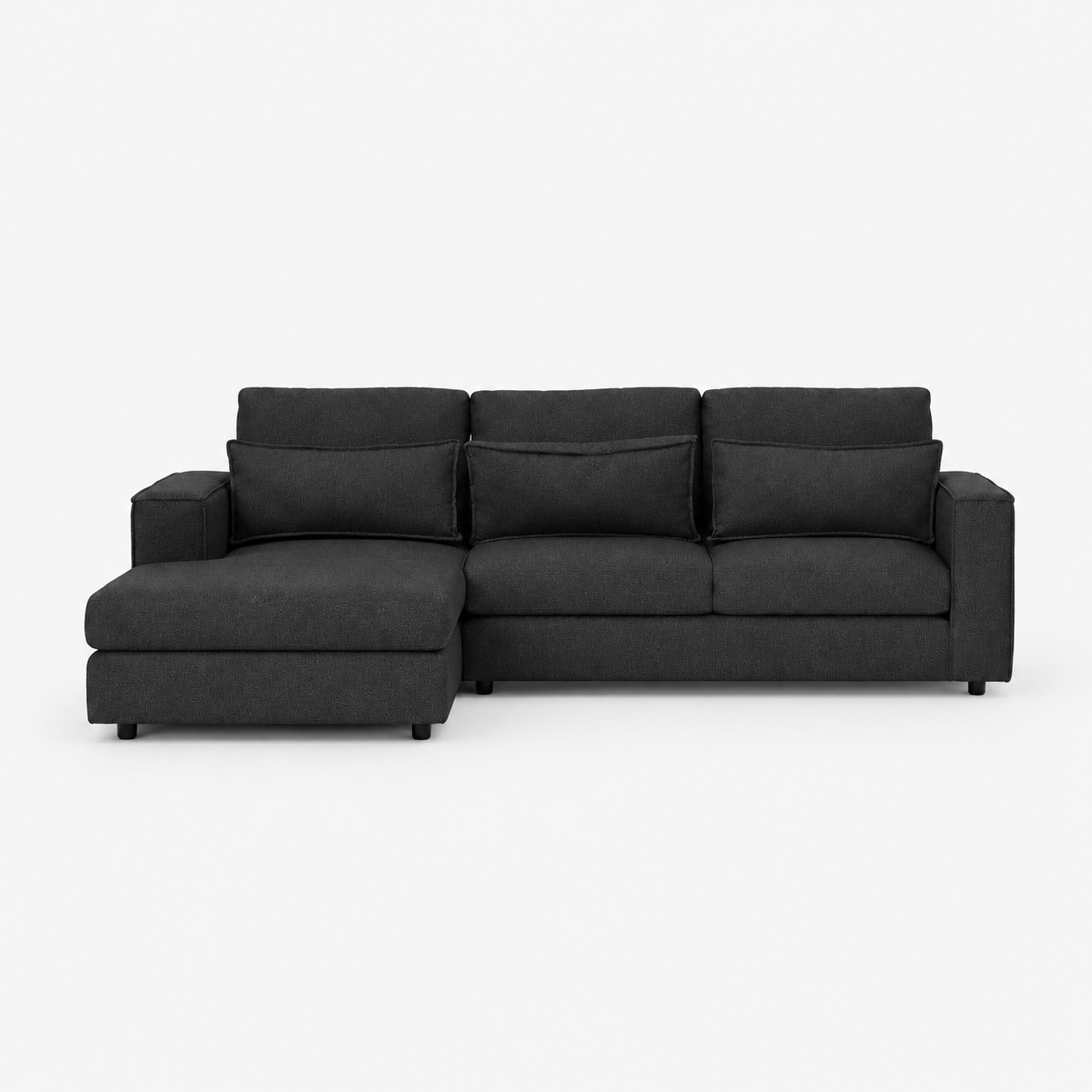 Sorel Chaise Corner Sofa — Thunder Sky LHF — cold light grey clean studio
