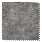 Grey velvet sofa fabric swatch with textured finish and zigzag edges