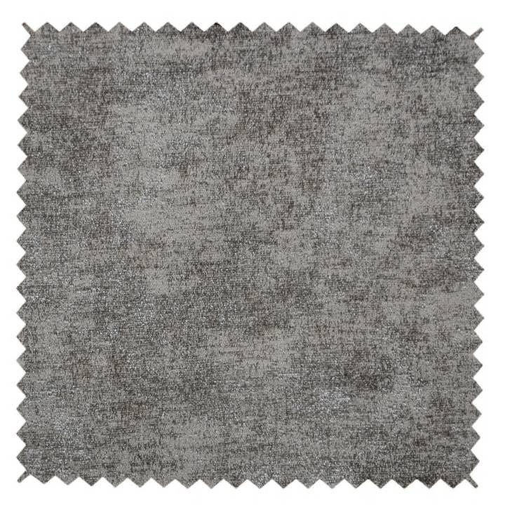 Grey velvet sofa fabric swatch with textured finish and zigzag edges