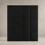Steel Grey Velvet Upholstered Headboard Wall Panel – 45cm Wide
