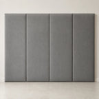 Black velvet double width upholstered headboard wall panel – 90cm wide