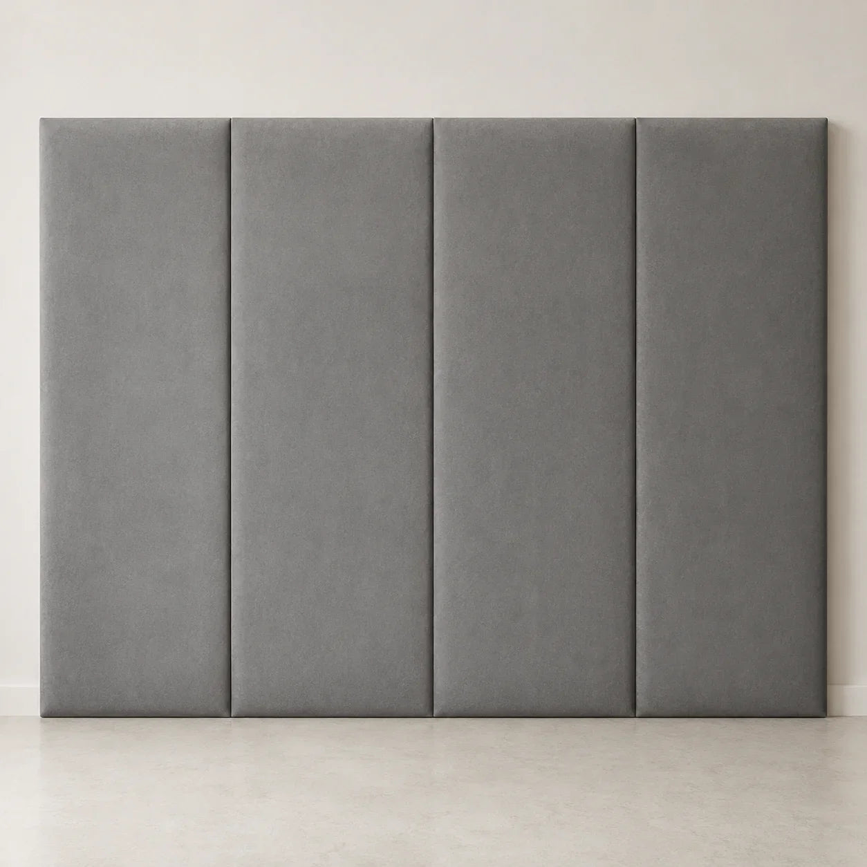 Black velvet double width upholstered headboard wall panel – 90cm wide