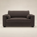 Dark grey fabric sofa with matching cushions, modern design for luxury living rooms