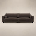 Modern dark grey fabric sofa with two cushions and sleek design for luxury living rooms