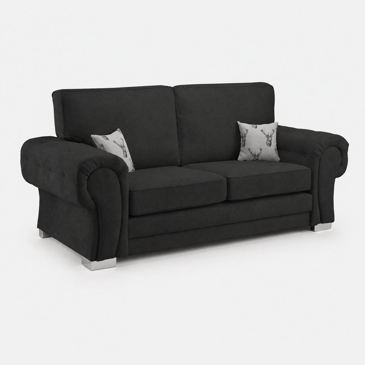 Verno Fullback 3 Seater Sofa — Midnight Noir — clean studio