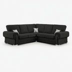 Verno Fullback Corner Sofa — Midnight Noir — clean studio