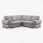 Verno Fullback Corner Sofa — Smoked Steel — clean studio