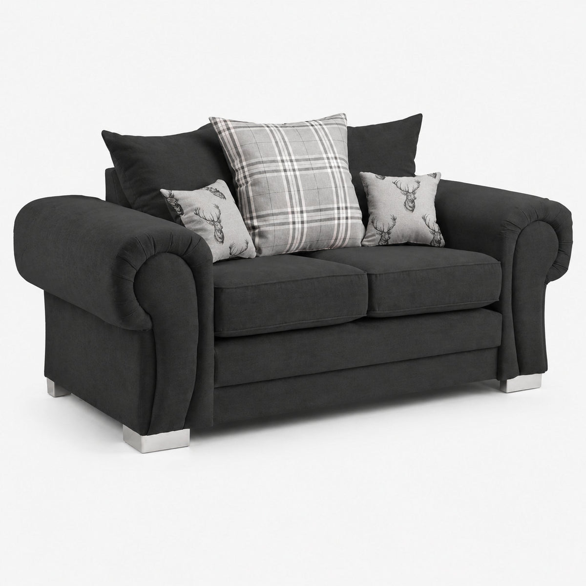 Verno Scatterback 2 Seater — Smoked Steel — clean studio