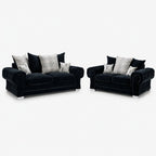Verno Scatterback 3+2 Sofa Set — Midnight Noir — clean studio
