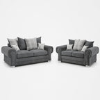 Verno Scatterback 3+2 Sofa Set — Smoked Steel — clean studio