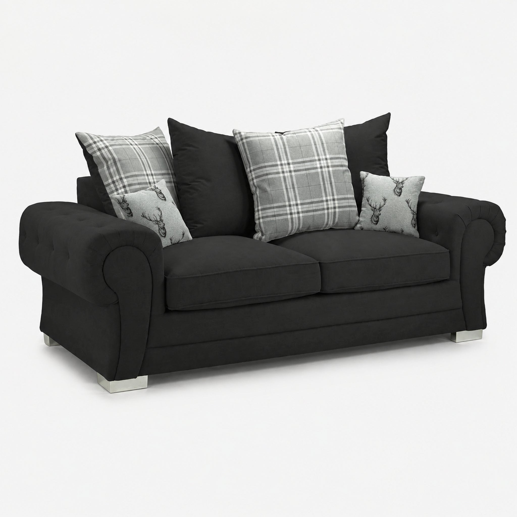 Verno Scatterback 3 Seater — Midnight Noir — clean studio
