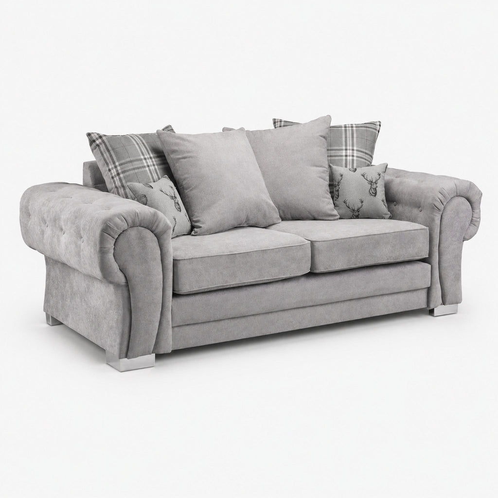 Verno Scatterback 3 Seater — Smoked Steel — clean studio
