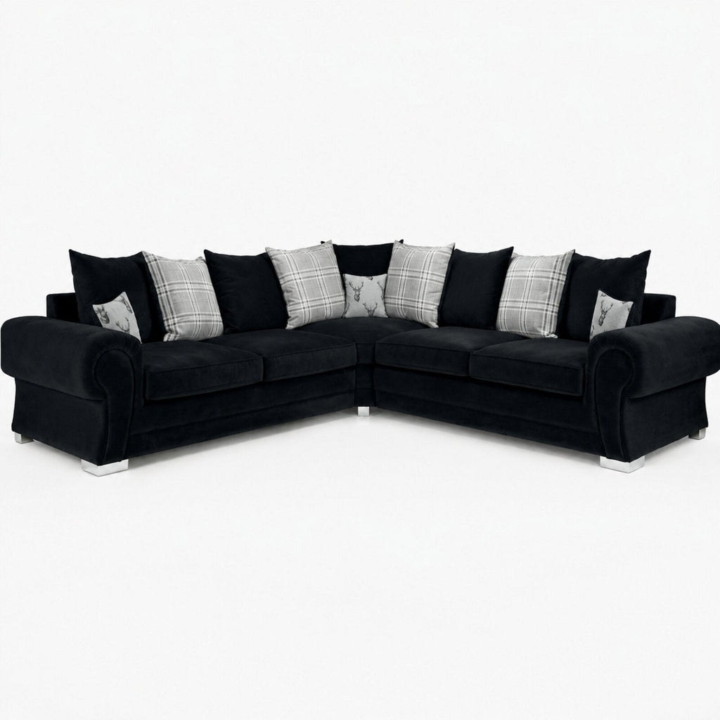 Verno Scatterback Corner Sofa — Midnight Noir — clean studio