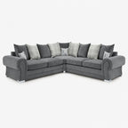 Verno Scatterback Corner Sofa — Smoked Steel — clean studio