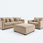 Vesper Piped Sofa Set - Crimsy Truffle clean product image