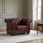 Windsor Leather Armchair - Oxblood — lifestyle room hero