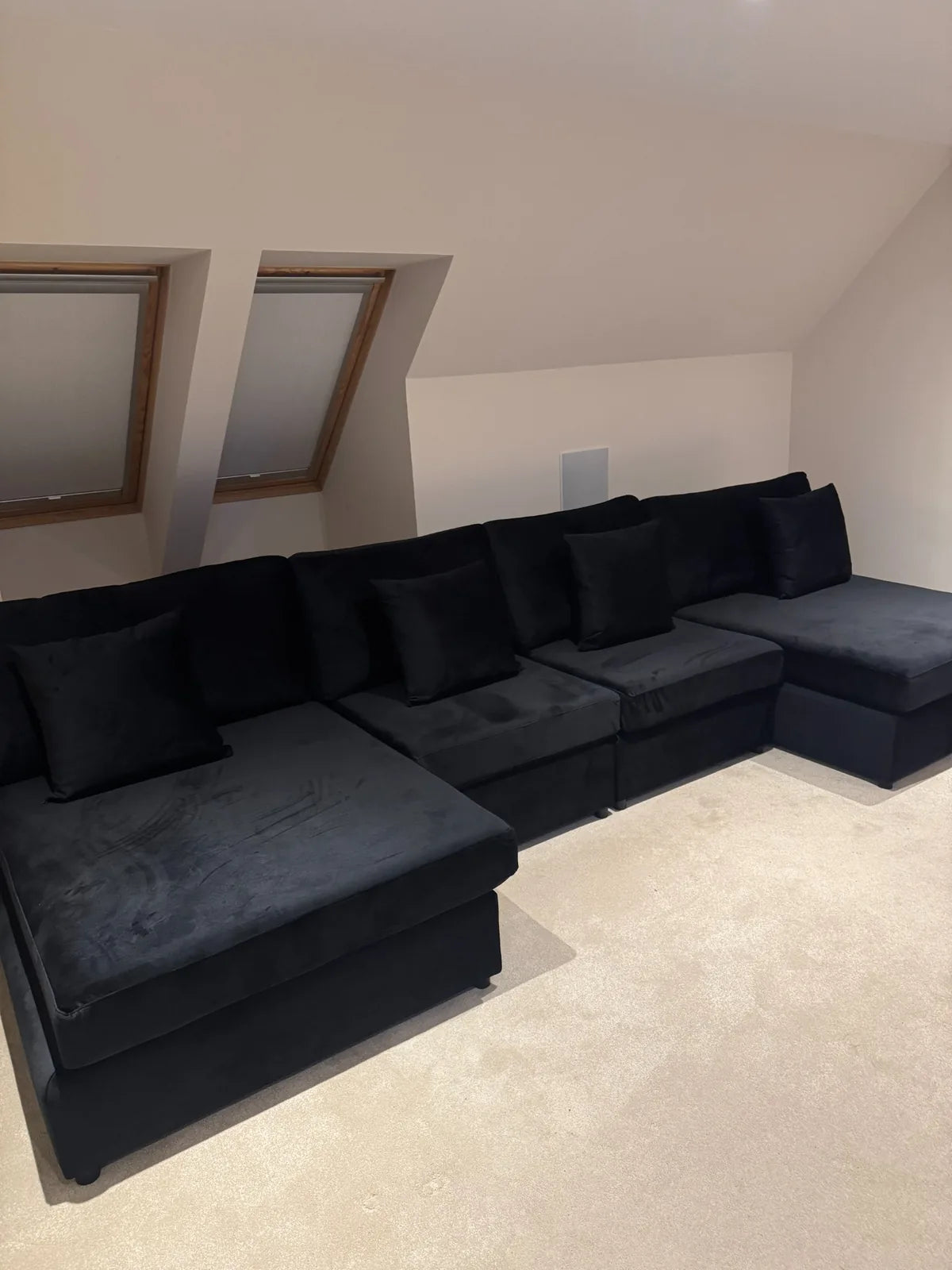 Black CK Living U shape sofa in a customer home